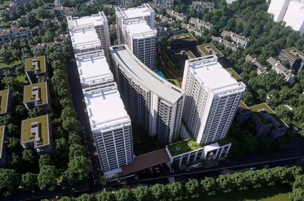 Aerial view of Dream Residence gated compound